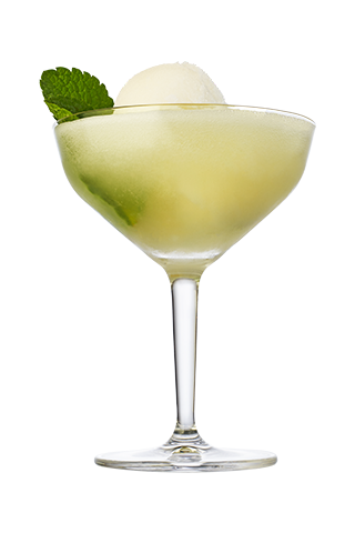Sgroppino der Cocktail mit Malfy con Limone und Limettensorbet