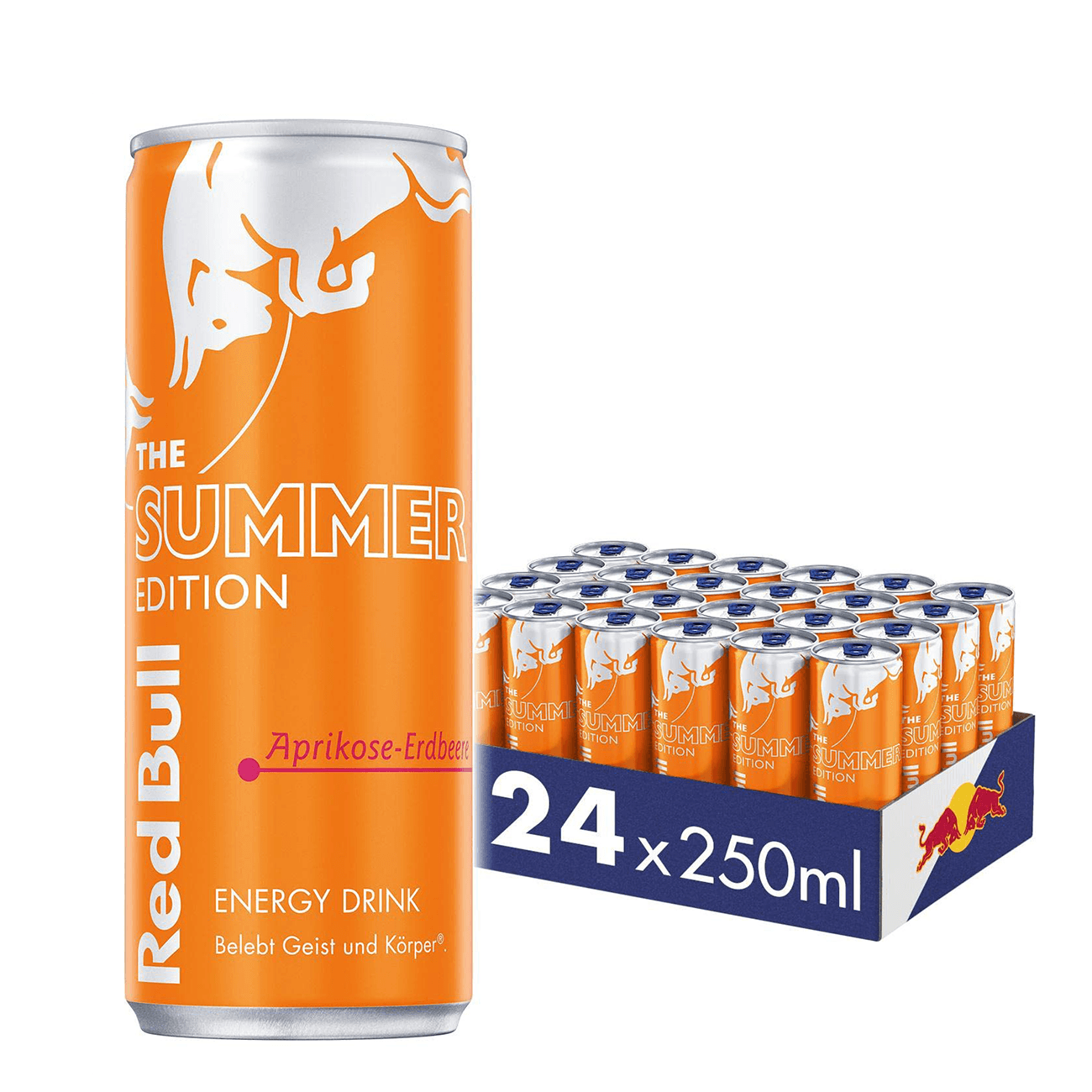 Red Bull Summer Edition, Energy Drink, AprikoseErdbeere, 250ml, 24